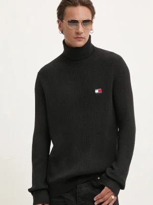 Tommy Jeans sweter z domieszką wełny czarny