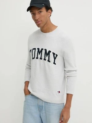 Tommy Jeans sweter z domieszką wełny męski kolor szary DM0DM19439