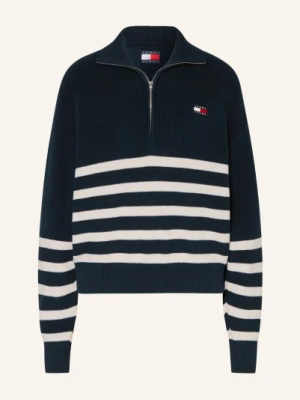 Tommy Jeans Sweter Z Golfem blau