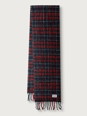 Tommy Jeans szalik damski z wełną bordowy