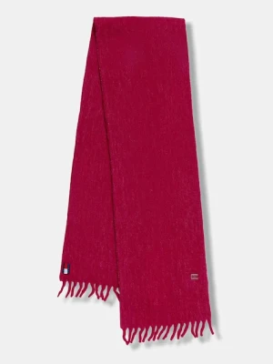 Tommy Jeans szalik z dodatkiem wełny damski kolor różowy gładki AW0AW17903