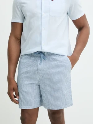 Tommy Jeans szorty bawełniane męskie kolor niebieski DM0DM21946