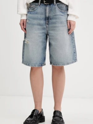 Tommy Jeans szorty damskie jeansowe niebieski