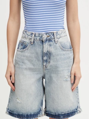 Tommy Jeans szorty damskie jeansowe niebieski