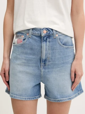 Tommy Jeans szorty damskie jeansowe niebieski