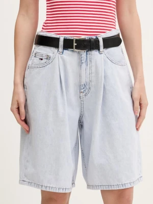 Tommy Jeans szorty damskie jeansowe niebieski