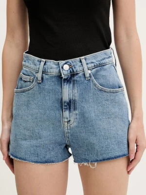 Tommy Jeans szorty damskie jeansowe niebieski