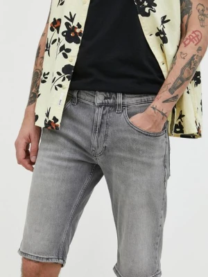 Tommy Jeans szorty jeansowe Ronnie męskie kolor szary