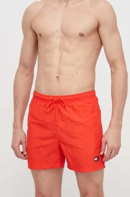 Tommy Jeans szorty kąpielowe kolor czerwony UM0UM03148