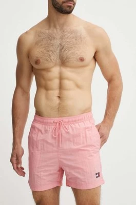 Tommy Jeans szorty kąpielowe kolor różowy UM0UM03147