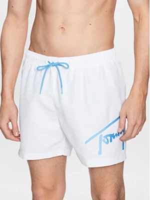 Tommy Jeans Szorty kąpielowe UM0UM02862 Biały Regular Fit
