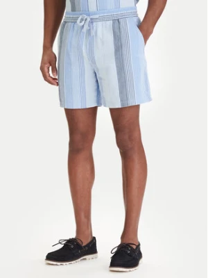 Tommy Jeans Szorty materiałowe Dobby Stripe DM0DM22830 Błękitny Relaxed Fit