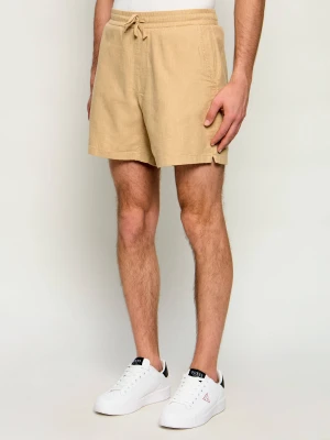 Tommy Jeans Szorty | Relaxed fit | z dodatkiem lnu beżowy