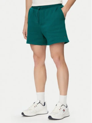 Tommy Jeans Szorty sportowe DM0DM21931 Zielony ciemny Regular Fit