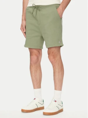 Tommy Jeans Szorty sportowe Flag Beach DM0DM21931 Zielony Regular Fit