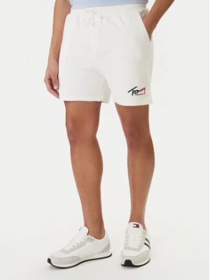 Tommy Jeans Szorty sportowe Signature DM0DM23017 Biały Regular Fit