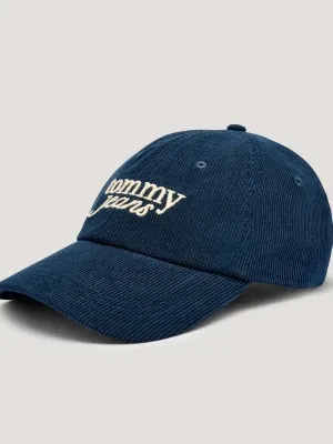 Tommy Jeans Sztruksowa bejsbolówka