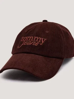 Tommy Jeans Sztruksowa bejsbolówka