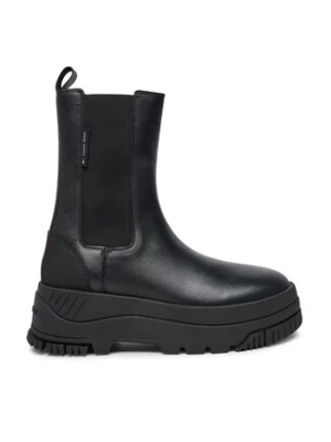 Tommy Jeans Sztyblety Tjw Chelsea Flatform Boot EN0EN02597 Czarny