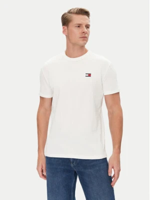 Tommy Jeans T-Shirt Badge DM0DM20322 Biały Regular Fit