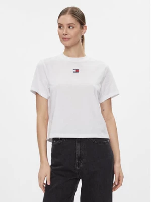 Tommy Jeans T-Shirt Badge DW0DW17391 Biały Boxy Fit