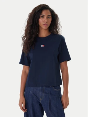 Tommy Jeans T-Shirt Badge DW0DW22202 Granatowy Boxy Fit