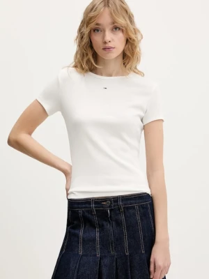 Tommy Jeans t-shirt basic damski bawełniany z elastanem 2-pack granatowy