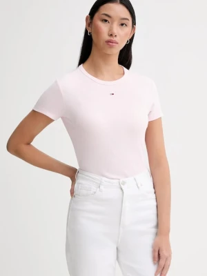 Tommy Jeans t-shirt basic damski bawełniany z elastanem