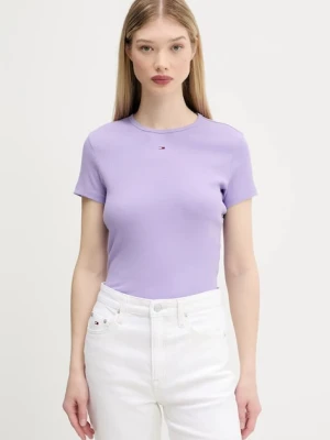 Tommy Jeans t-shirt basic damski bawełniany z elastanem