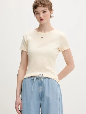Tommy Jeans t-shirt basic damski bawełniany z elastanem