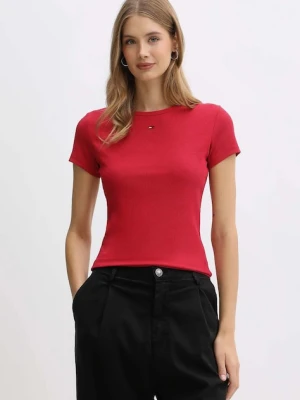 Tommy Jeans t-shirt basic damski bawełniany z elastanem