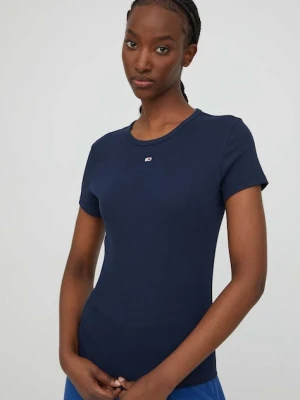 Tommy Jeans t-shirt basic damski bawełniany z elastanem