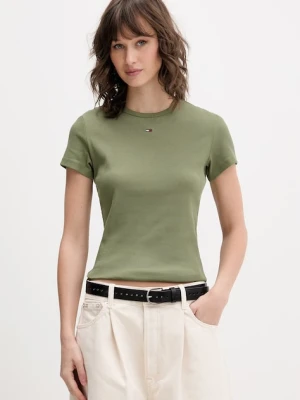 Tommy Jeans t-shirt basic damski bawełniany z elastanem