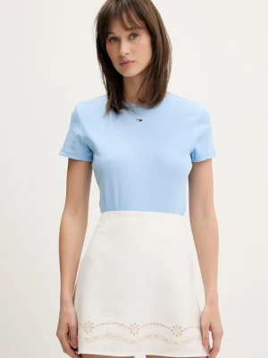 Zdjęcie produktu Tommy Jeans t-shirt basic damski bawełniany z elastanem