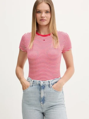 Zdjęcie produktu Tommy Jeans t-shirt basic damski bawełniany z elastanem