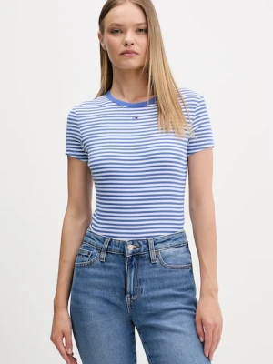 Tommy Jeans t-shirt basic damski bawełniany z elastanem