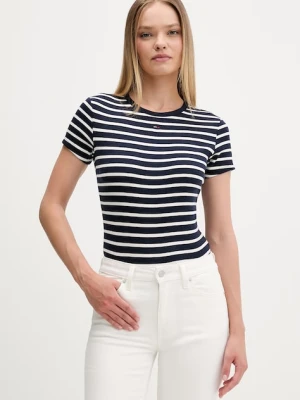 Tommy Jeans T-shirt basic damski bawełniany z elastanem