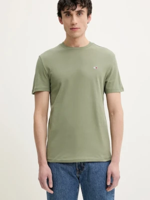 Tommy Jeans T-shirt basic męski bawełniany 2-pack zielony