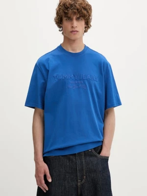 Tommy Jeans T-shirt basic męski bawełniany niebieski