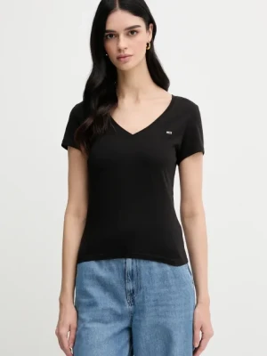 Tommy Jeans t-shirt bawełniany 2-pack damski kolor czarny DW0DW21367