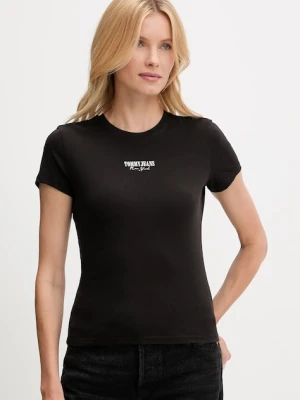 Tommy Jeans t-shirt bawełniany 2-pack damski kolor czarny DW0DW21746