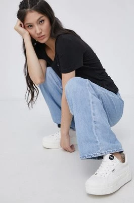 Tommy Jeans T-shirt bawełniany (2-pack) DW0DW11458.4890 kolor czarny DW0DW11458