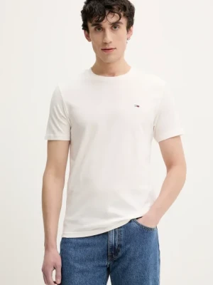 Tommy Jeans t-shirt bawełniany 2-pack męski kolor beżowy gładki DM0DM20687