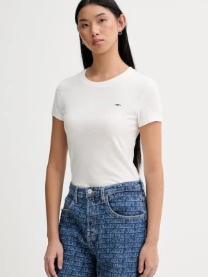 Tommy Jeans t-shirt bawełniany 3-pack damski kolor beżowy DW0DW22175