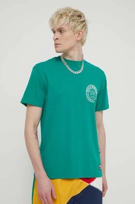 Tommy Jeans t-shirt bawełniany Archive Games męski kolor zielony z nadrukiem DM0DM19545