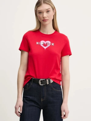 Tommy Jeans t-shirt bawełniany czerwony