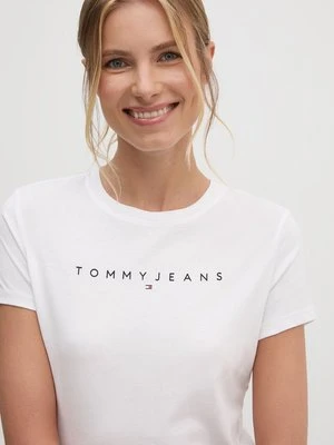 Tommy Jeans t-shirt bawełniany damski kolor biały DW0DW18398