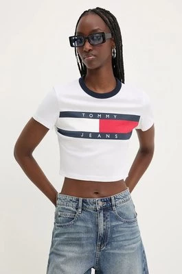 Tommy Jeans t-shirt bawełniany damski kolor biały DW0DW19044