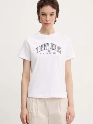 Tommy Jeans t-shirt bawełniany damski kolor biały DW0DW19826