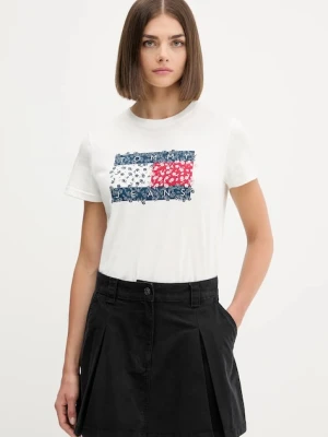 Tommy Jeans t-shirt bawełniany damski kolor biały DW0DW20897